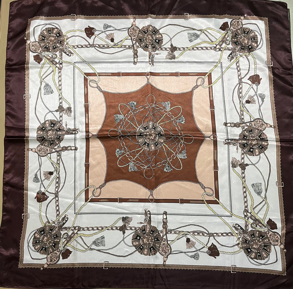 Luxury Silk Square Unisex Scarf