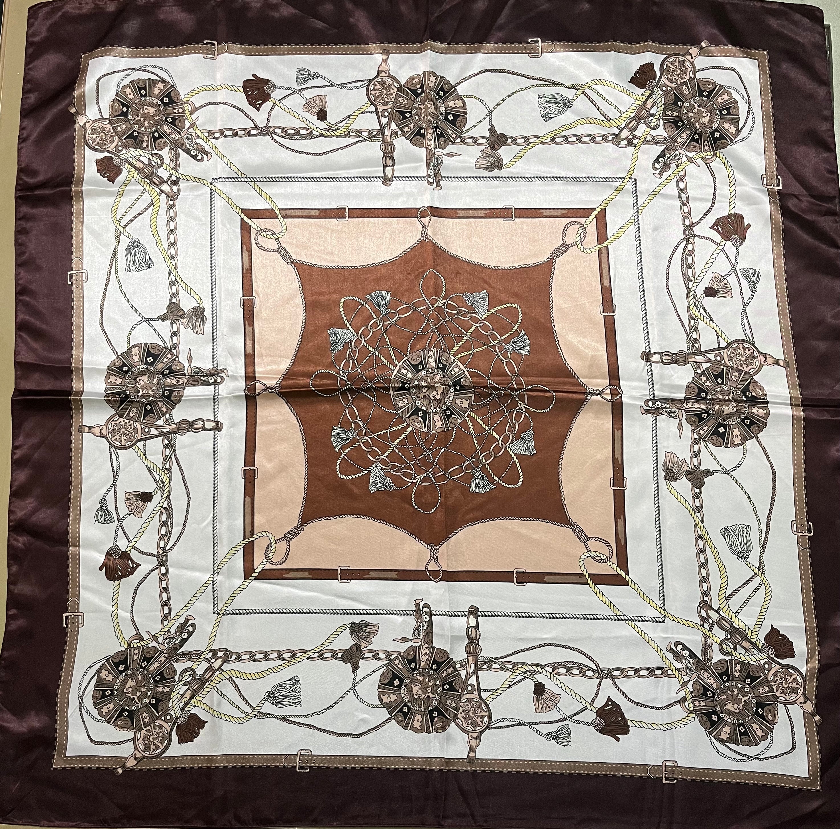 Luxury Silk Square Unisex Scarf