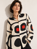 Abstract Mono Print Rayon Shirt