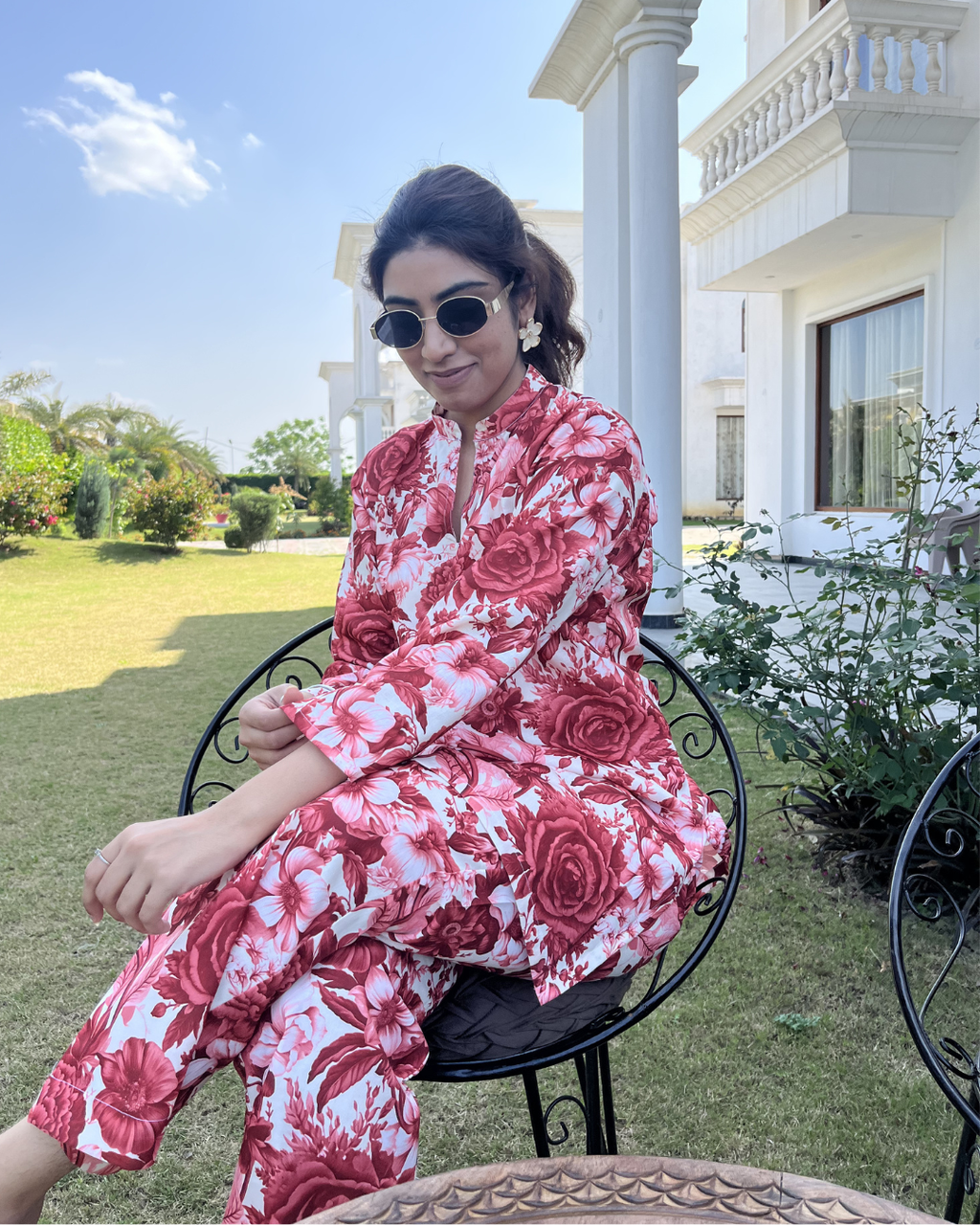 Red Rose Cotton Co-ordset