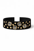 BLACK CHOKER WITH METAL STUDS