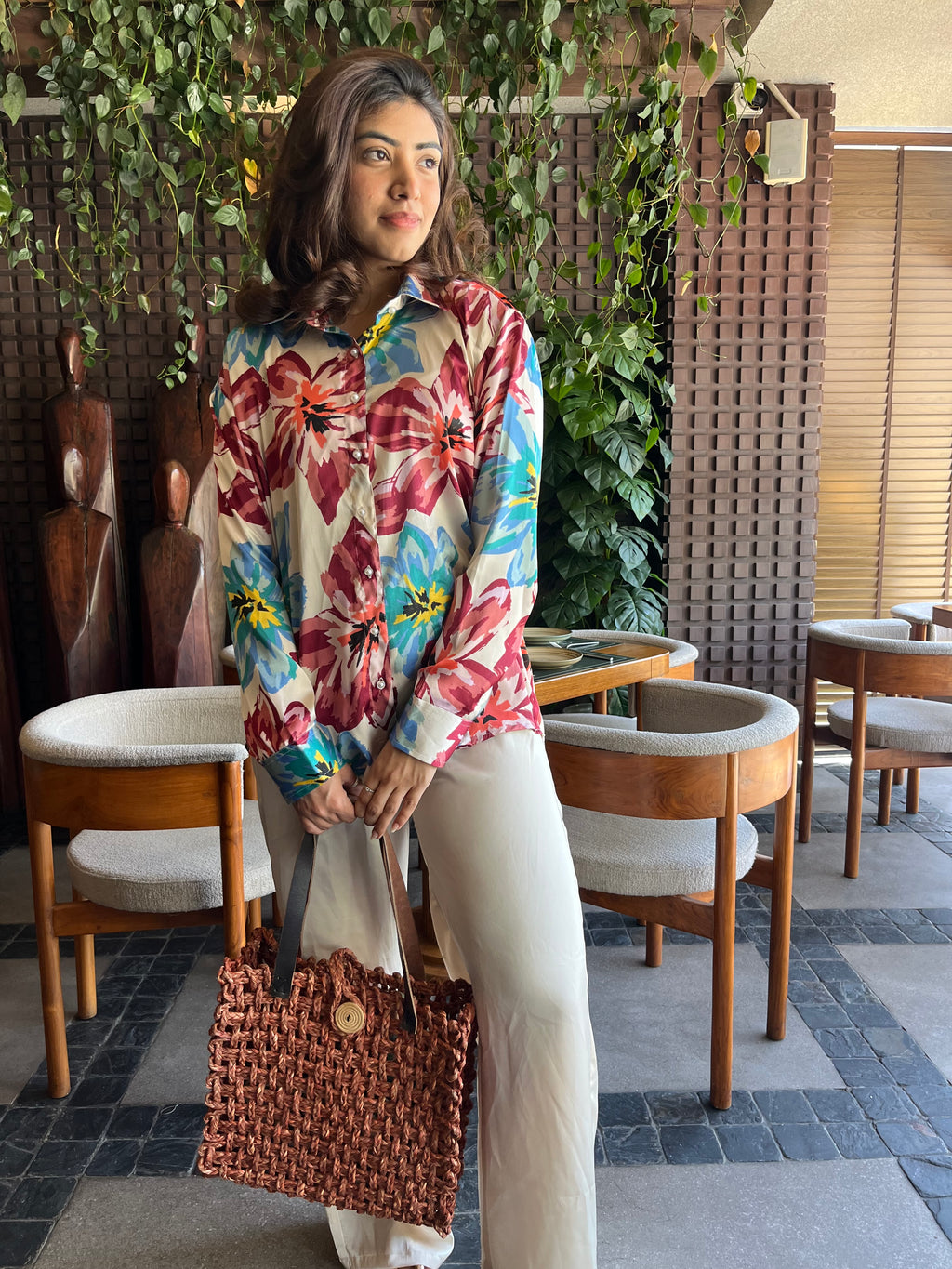 Floral Satin Shirt