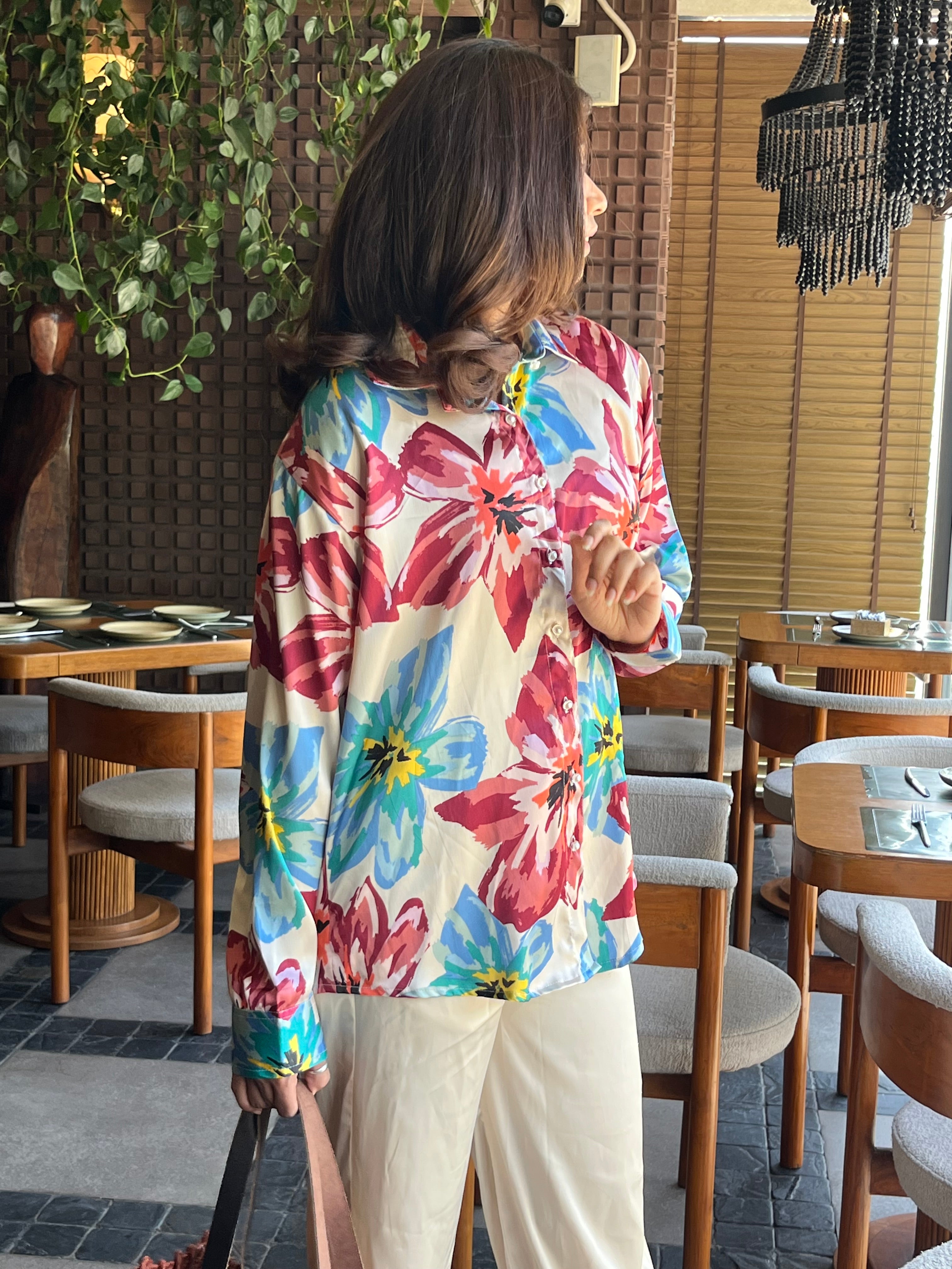 Floral Satin Shirt