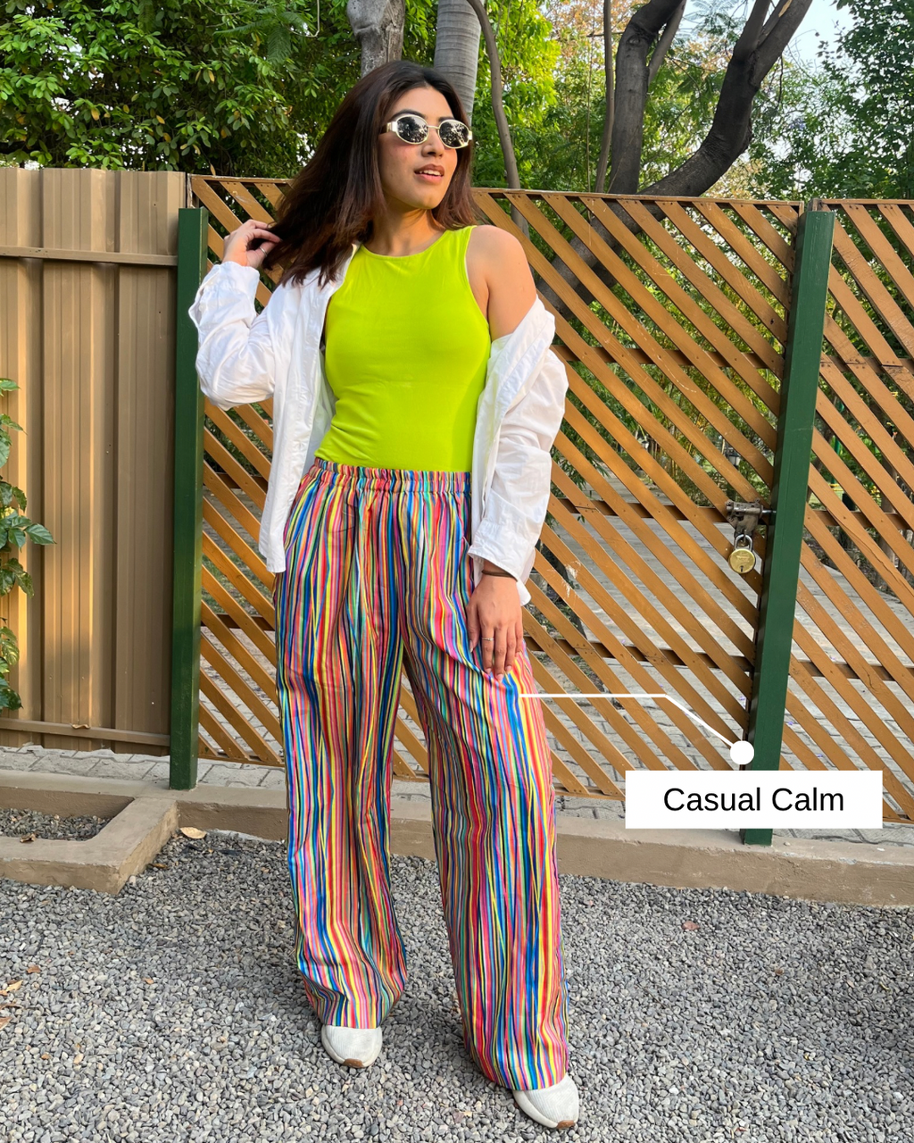 Multi Stripes cotton Linen Pants