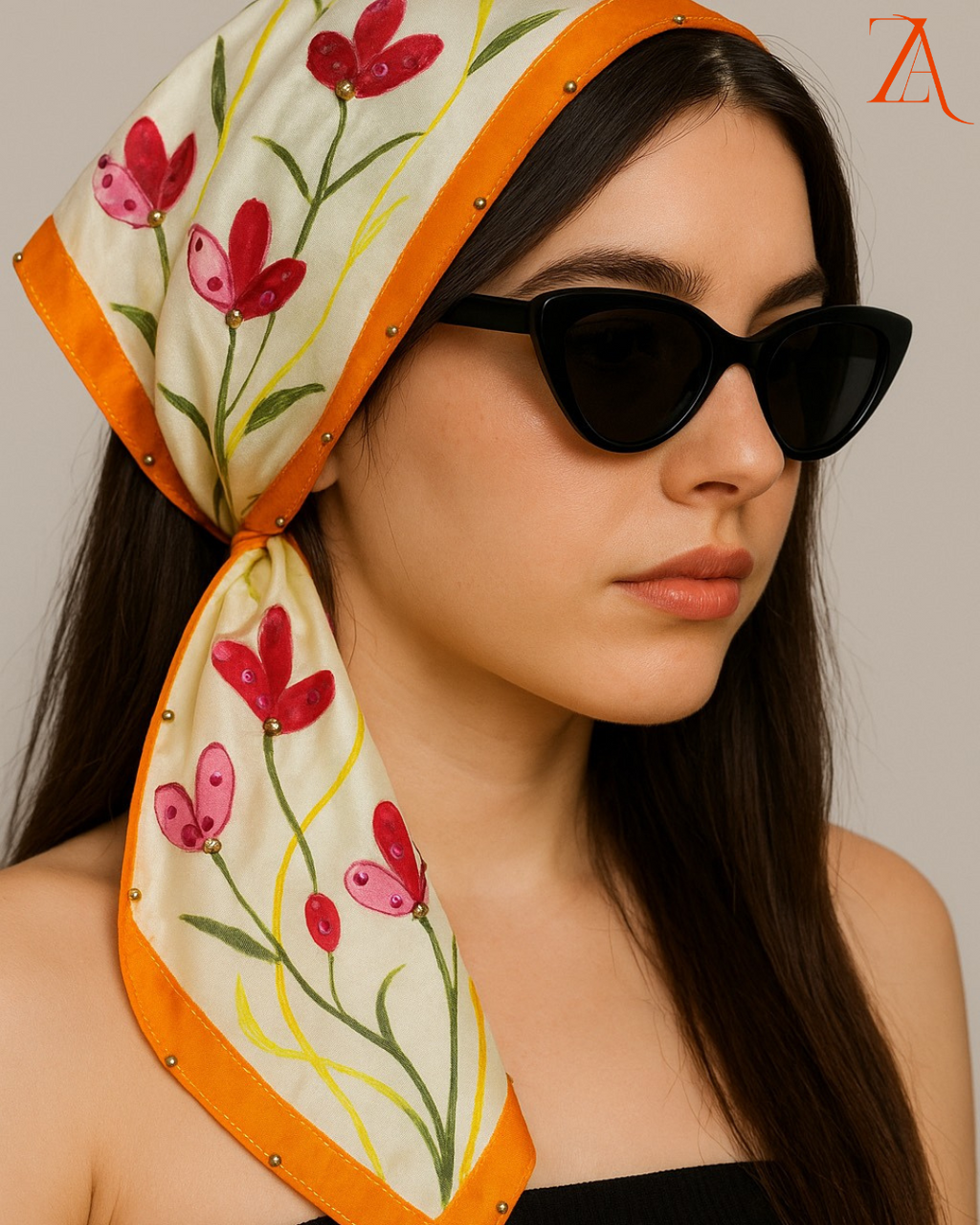 HAND  PAINTED FLORAL SCARFS