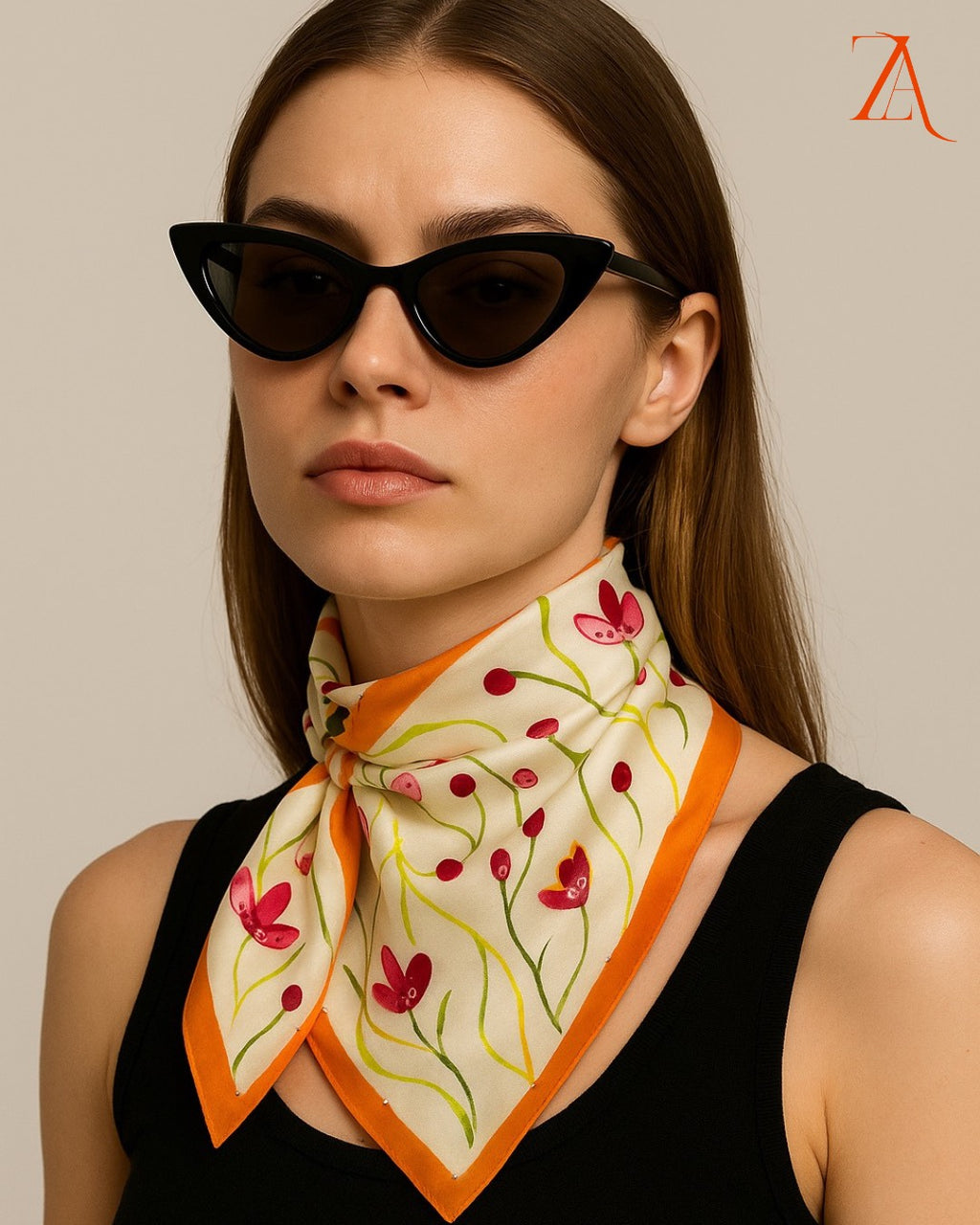 HAND  PAINTED FLORAL SCARFS