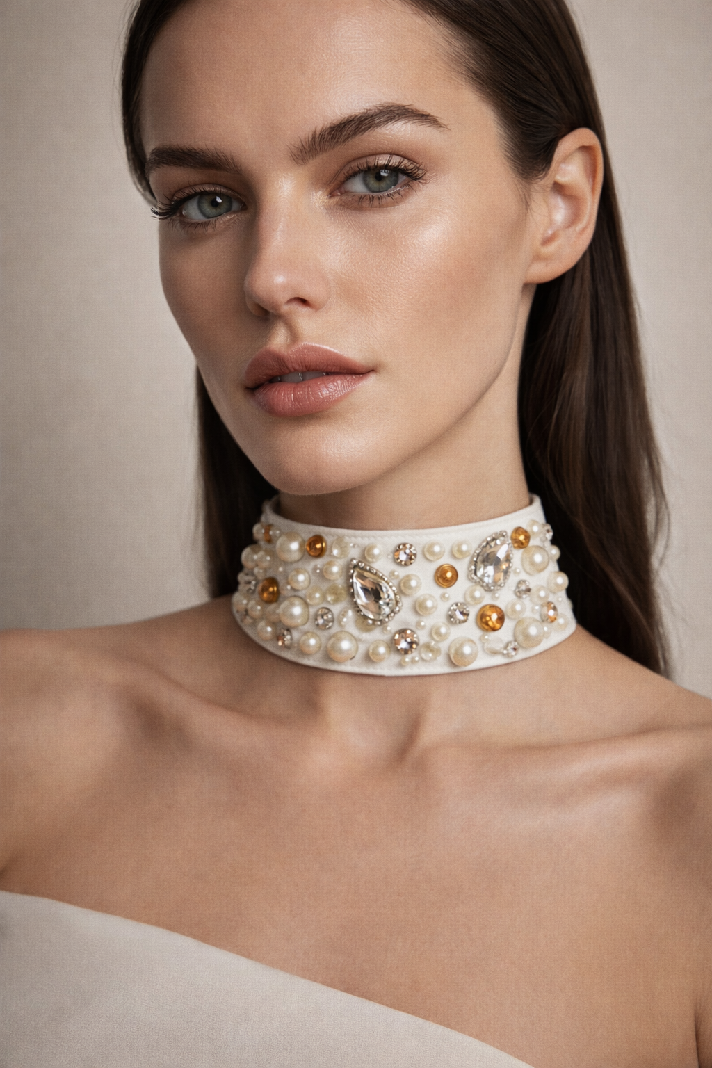 Vintage Luxe Pearl Choker