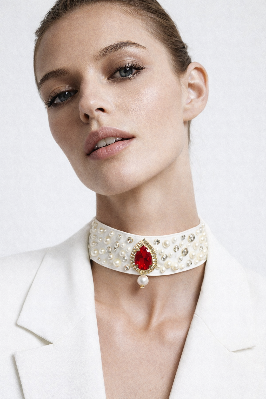 Pearl & Ruby Royal Choker