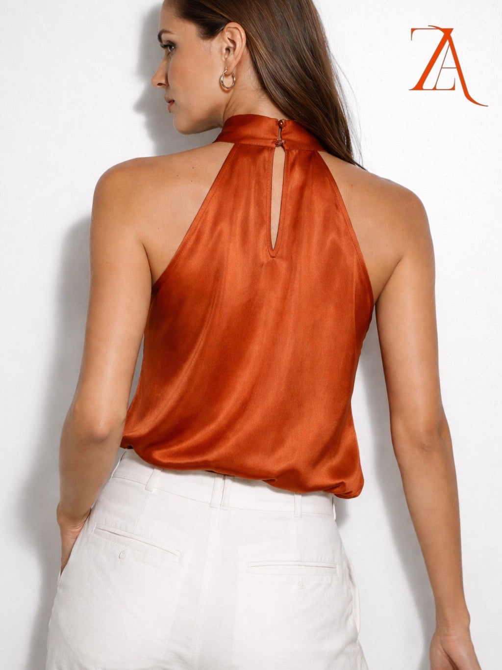 Rust Tone Halter  Top