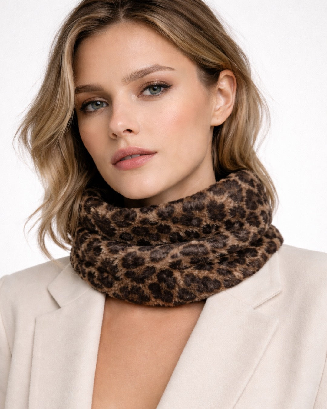 LEOPARD PRINT MUFFLER                                                     20% off