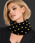 BLACK GOLD PEARL VELVET MUFLLER