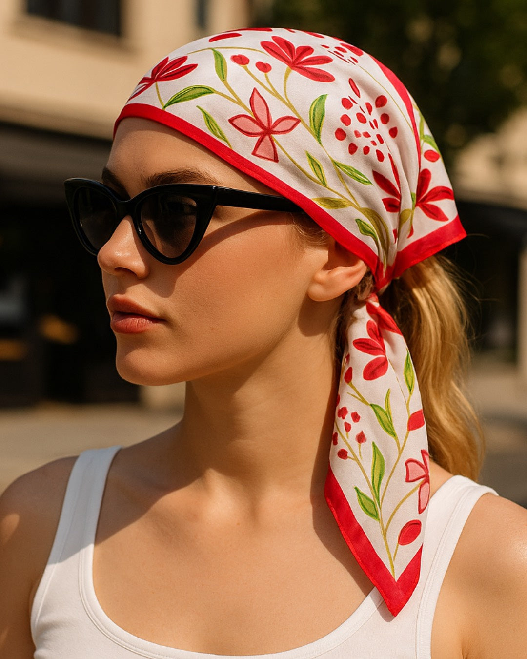 HAND-PAINTED FLORAL SCARFS