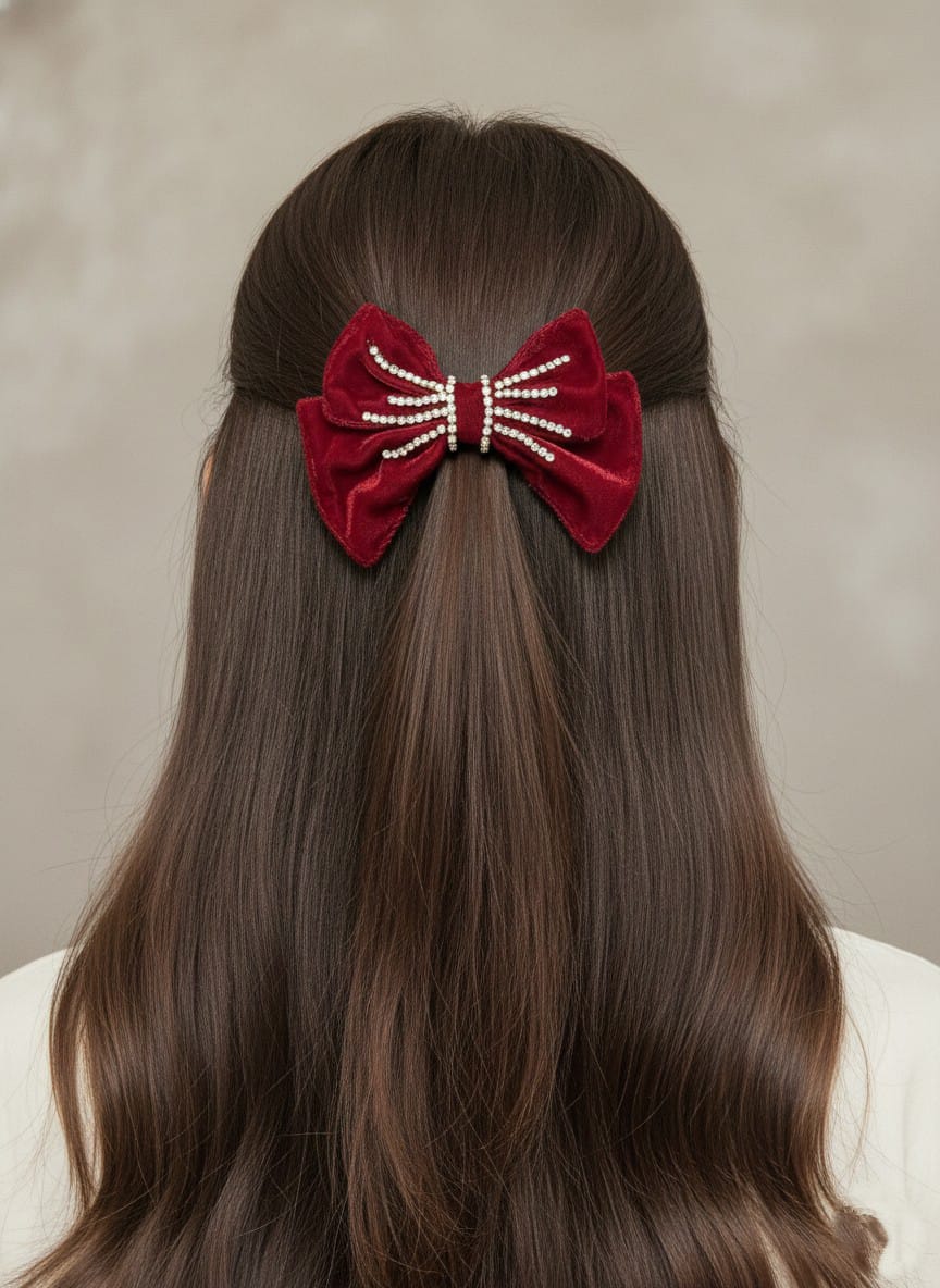 RED HAIR BOW