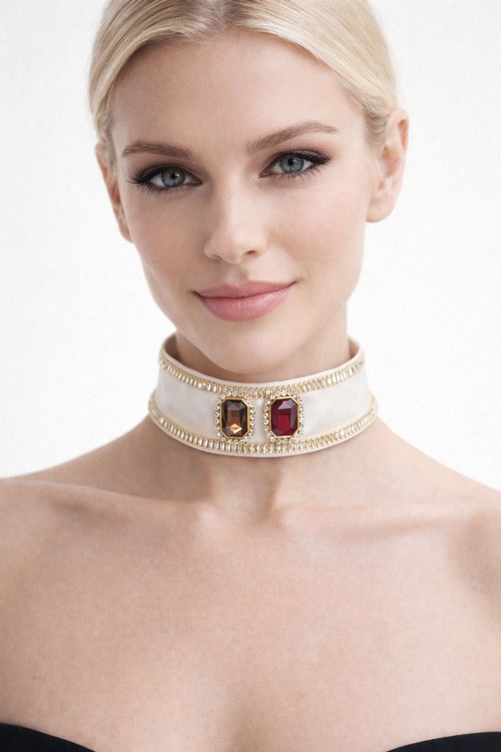 Amber gemstone choker