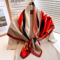 Bold Orange cream Printed Scarf