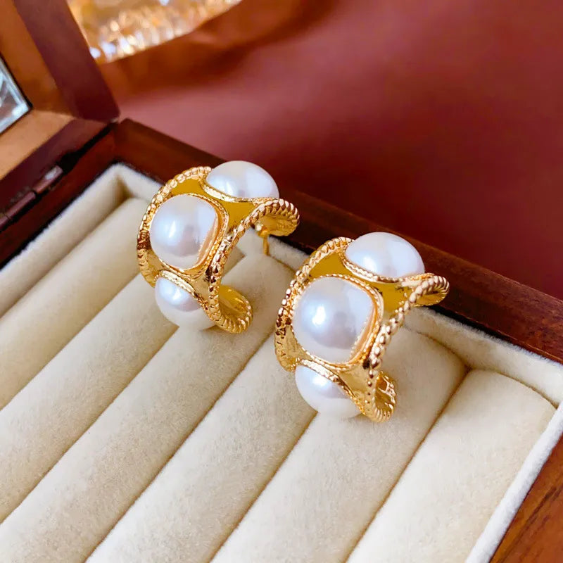 Bohemian Pearl Embedded Earring