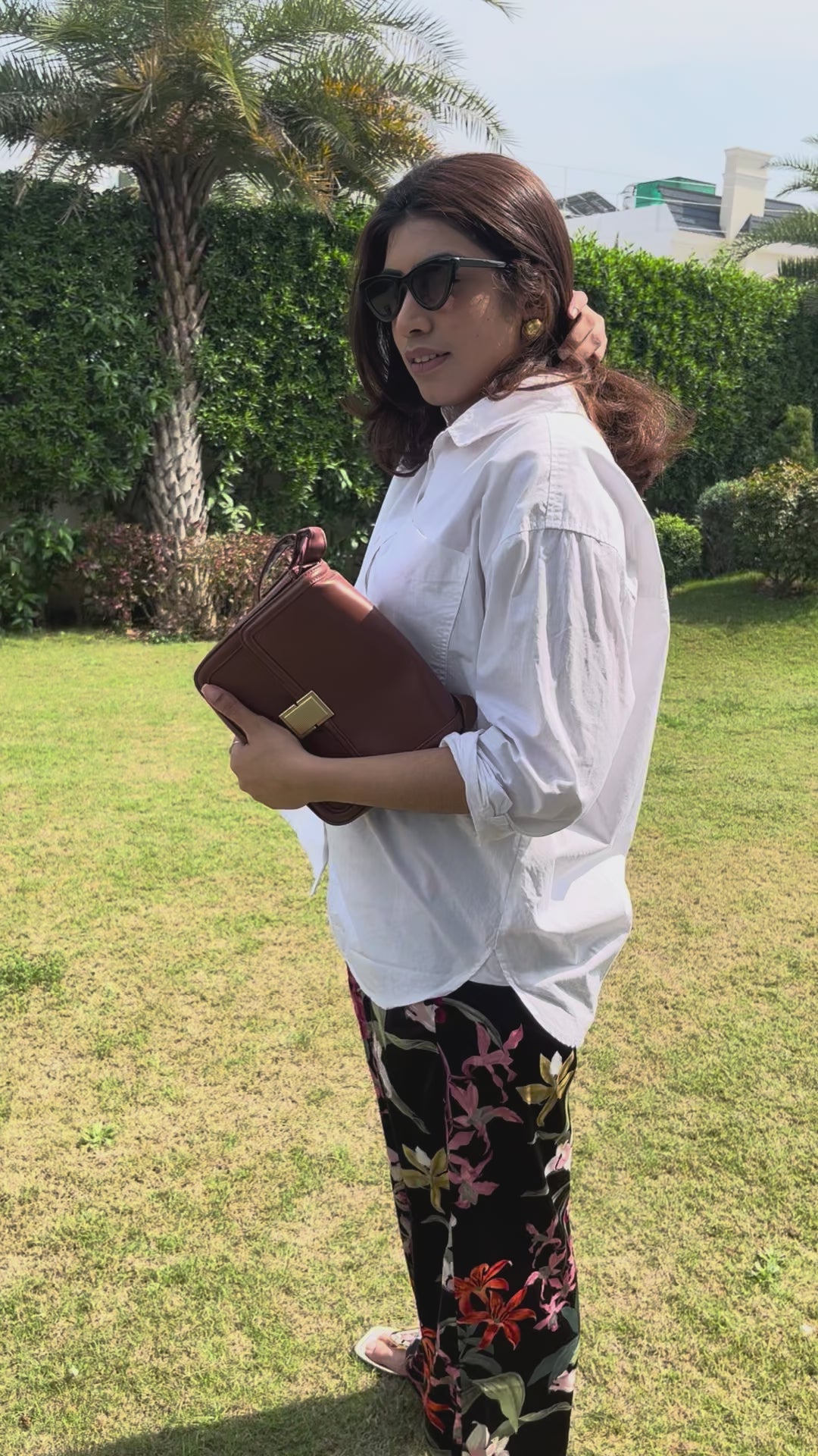 Floral printed Satin Pants