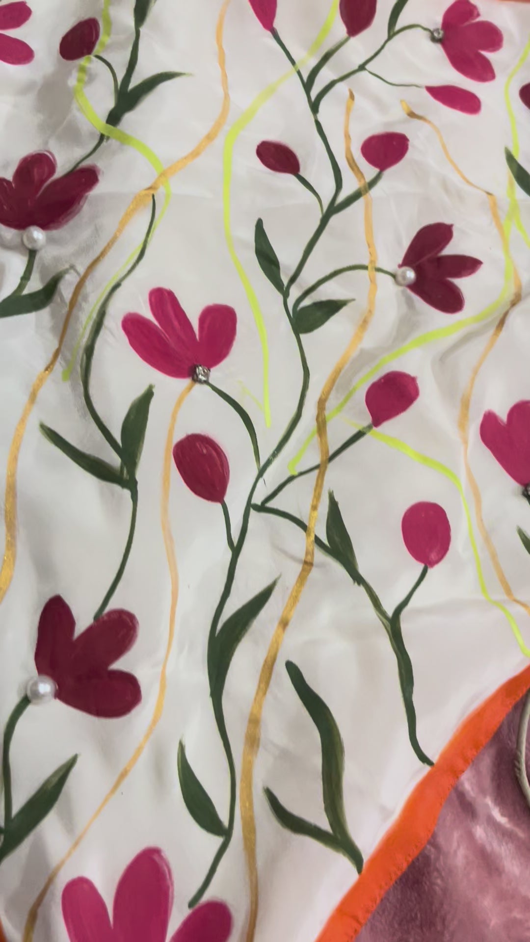 HAND  PAINTED FLORAL SCARFS